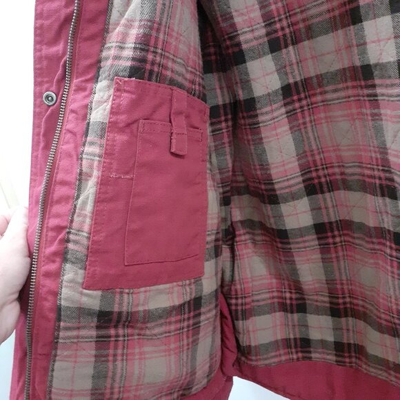 SOLDNEW Berne Work Coat SZ XL Pink Canvas Softstone Sanded Duck Barn 100% Cotton - Picture 4 of 15